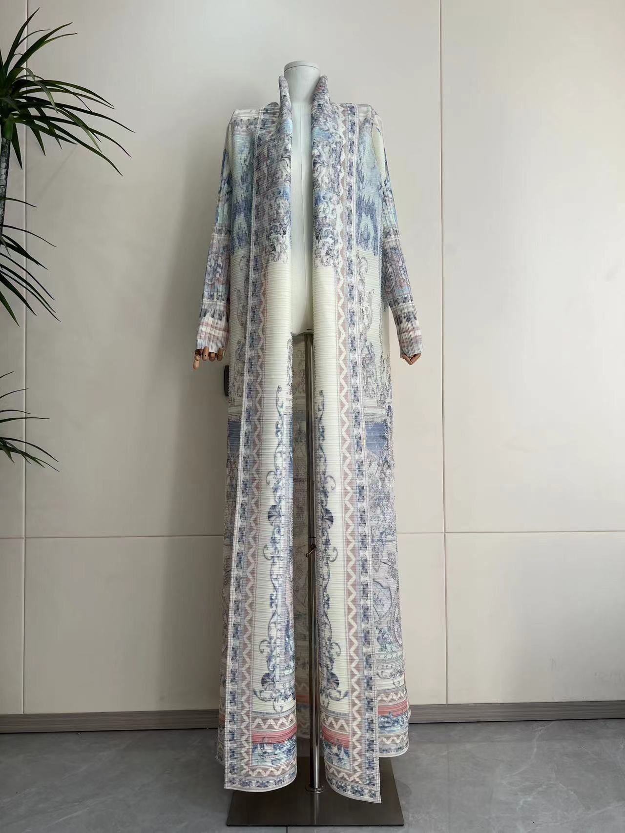 HASA Inclusive Sizing Crinkle Pleated Georgette Ramadan Stretchy Abaya-1