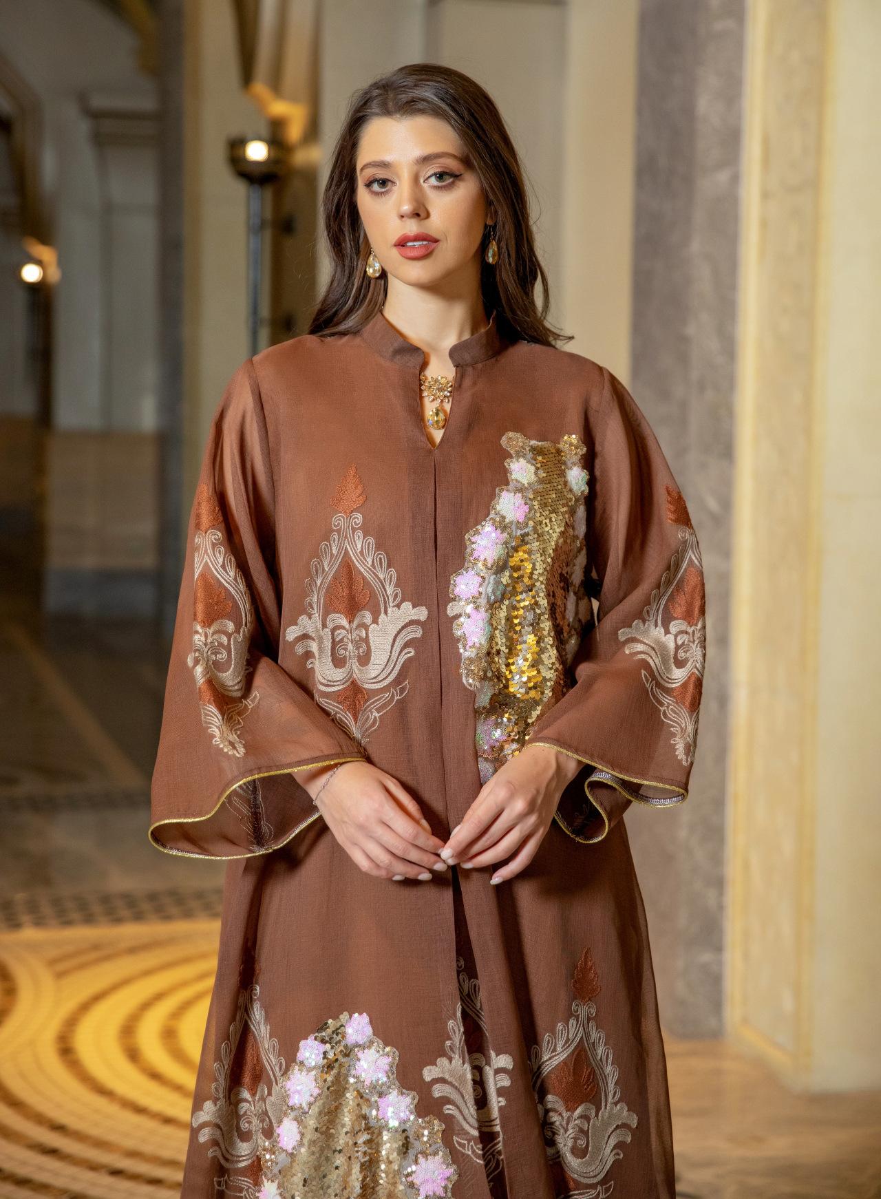 HASASERIES HS0443 Muslim Embroidered Dress