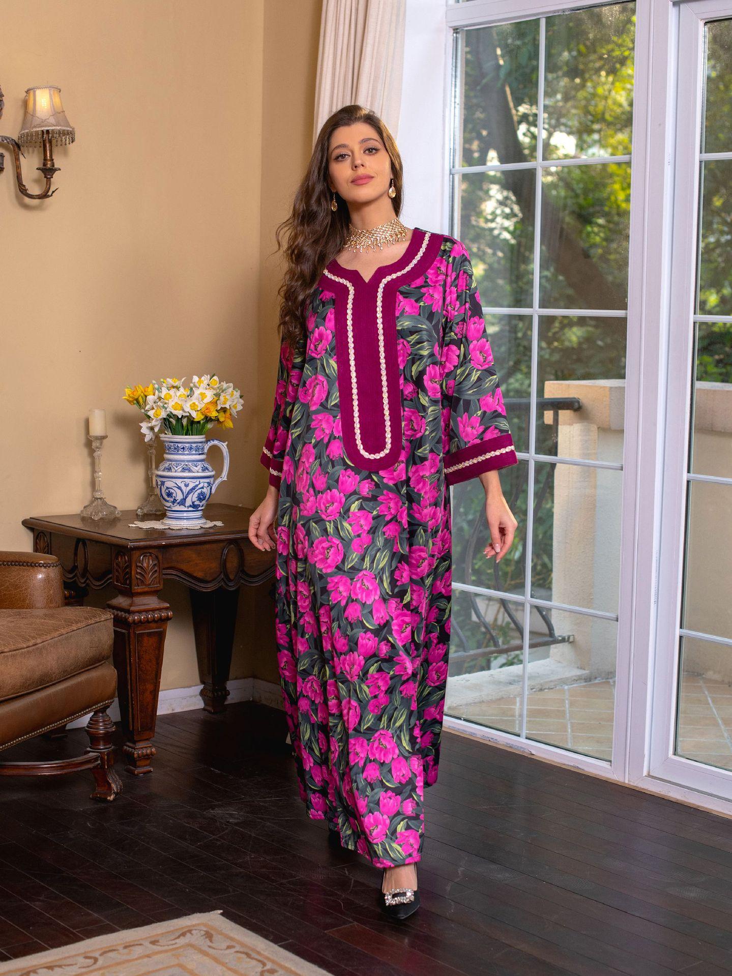 HASASERIES HS1072 Fashion New Product Hot Diamond Printed Dress