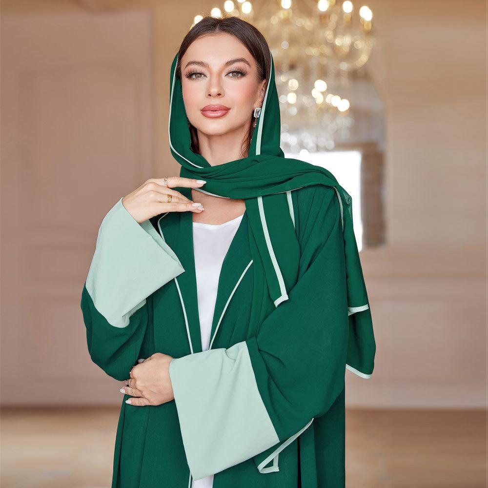 HASASERIES HS1037 Ensemble 2 pièces Cardigan avec Hijab