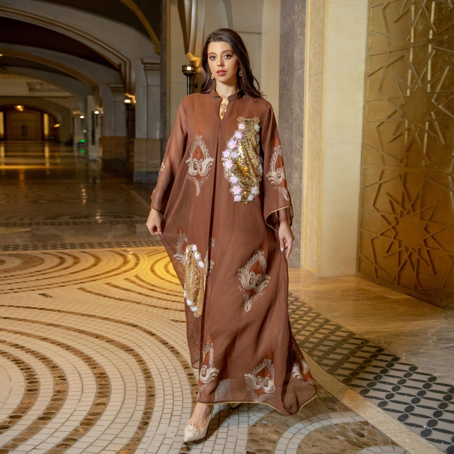 HASASERIES HS0443 Muslim Embroidered Dress
