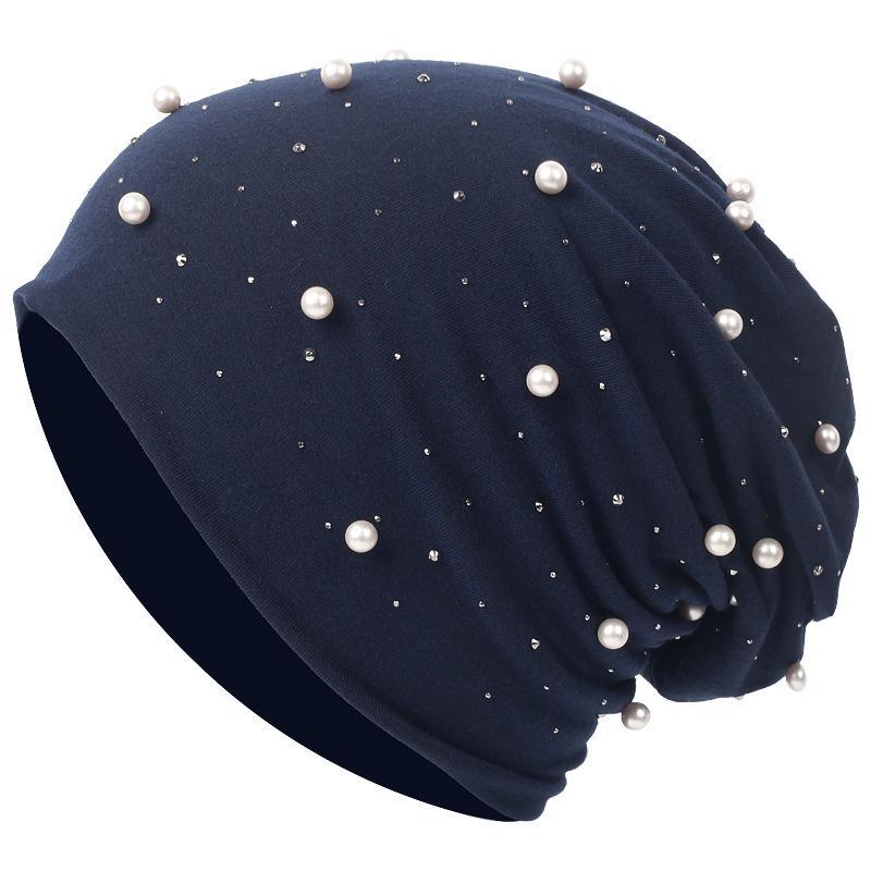 HASASERIES HS1092 Pearl Hot Diamond Pullover Cap