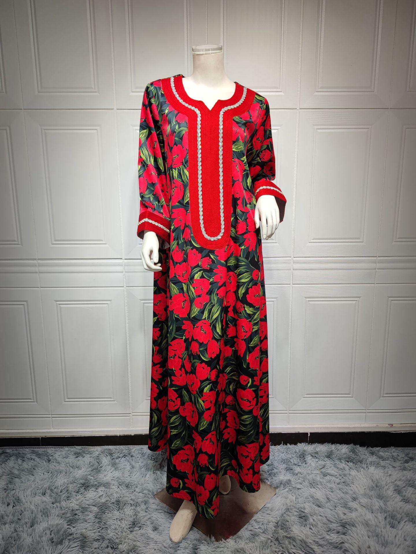 HASASERIES HS1072 Fashion New Product Hot Diamond Printed Dress