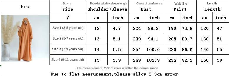 HASASERIES HS0720 Large Swing Solid Color Robe Children's Dress