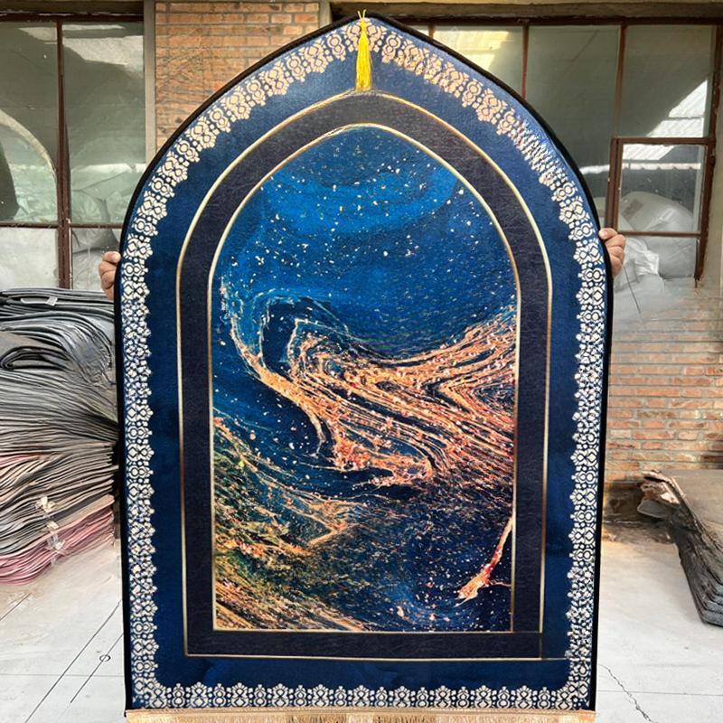 HASASERIES HS1163 Thickened Printed Prayer Blanket, Worship Mat, Prayer Mat