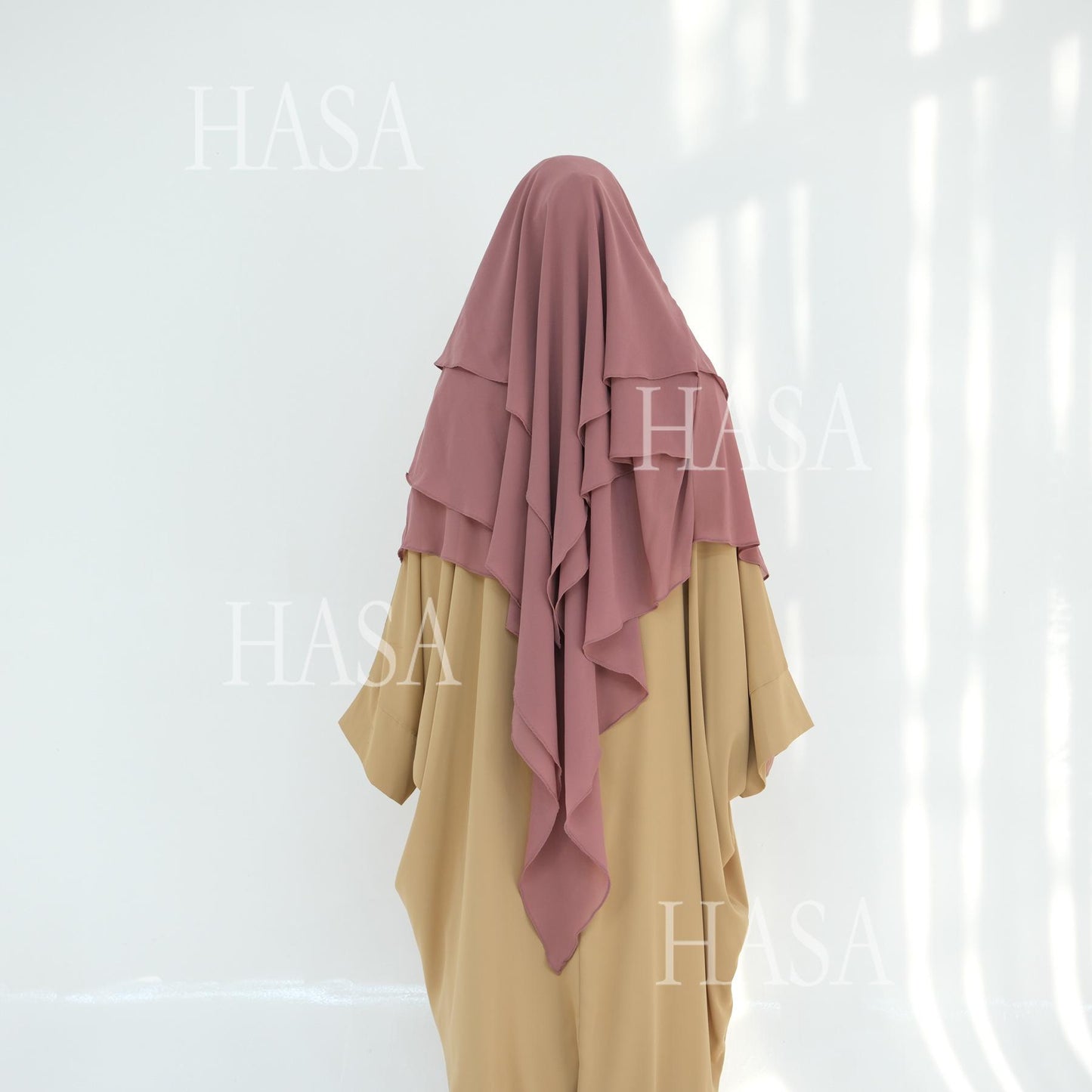 HS6475 Soft and large double-layer headscarf, wide solid color