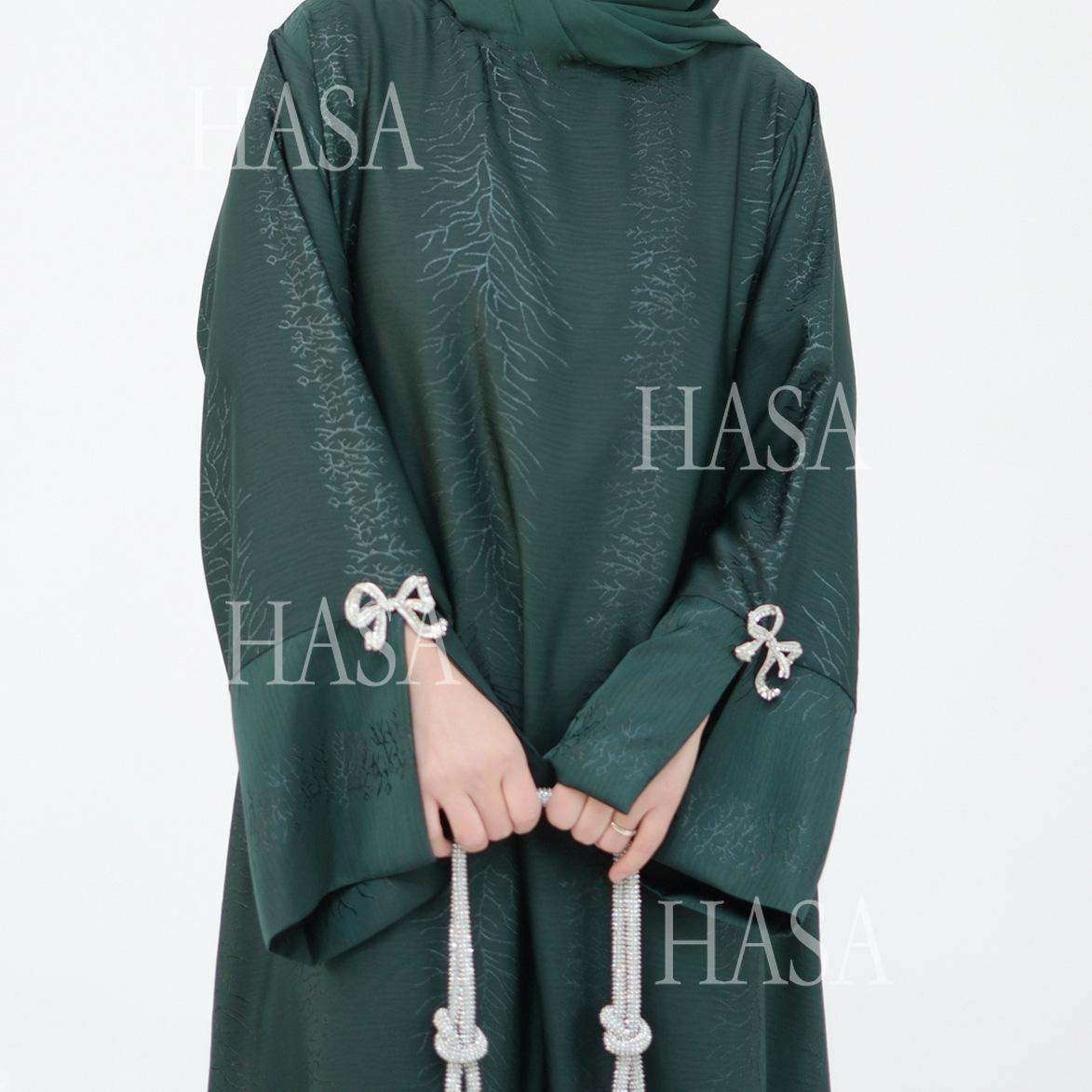 HS5867 Bow-knot Cuff Long Skirt | Elegant and Radiant