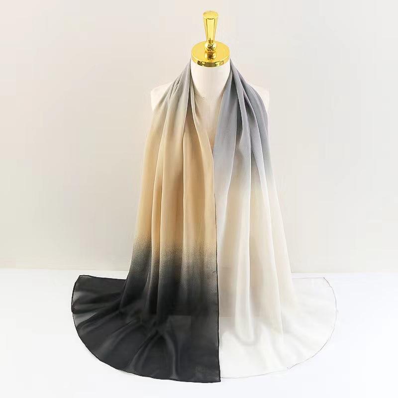HASASERIES HS1148 New Gradient Chiffon Headscarf