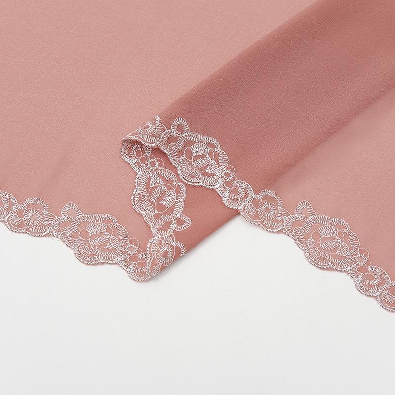 Écharpe en mousseline de soie et dentelle tendance HASASERIES HS1124
