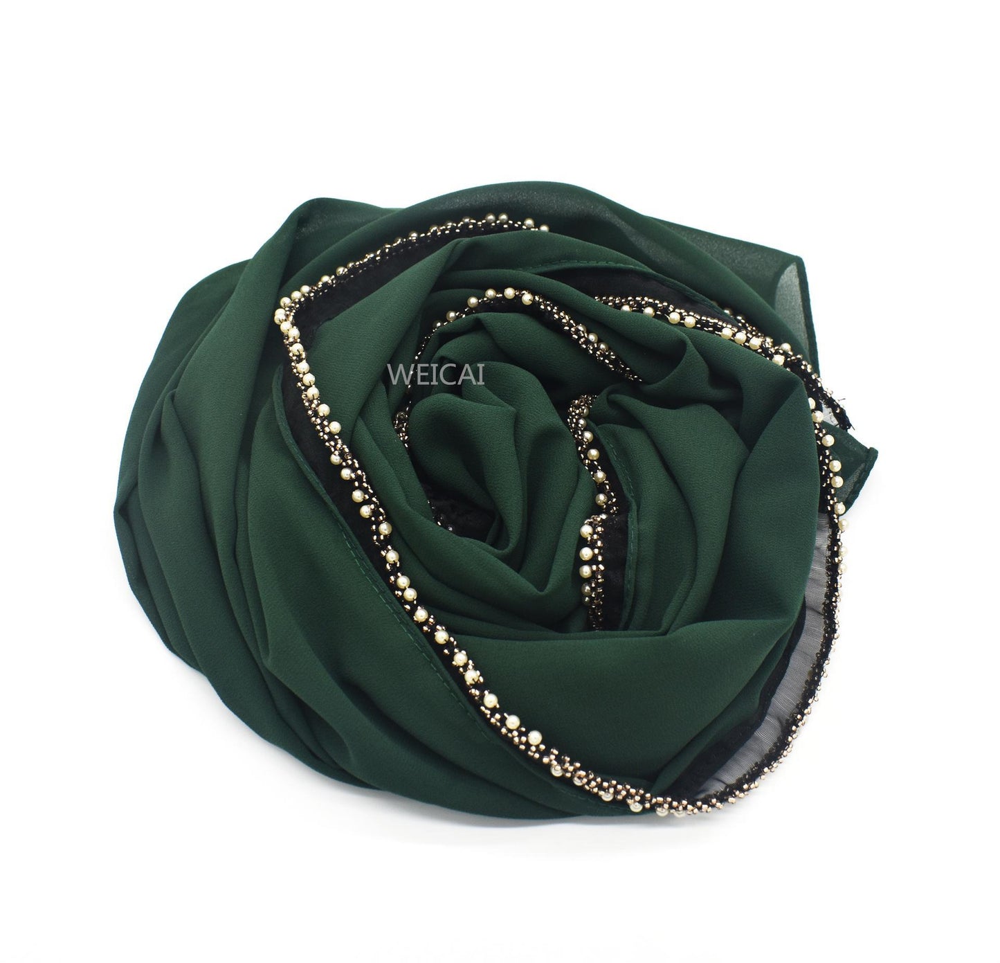 Bandeau Hijab en mousseline de soie unie HASASERIES HS1117