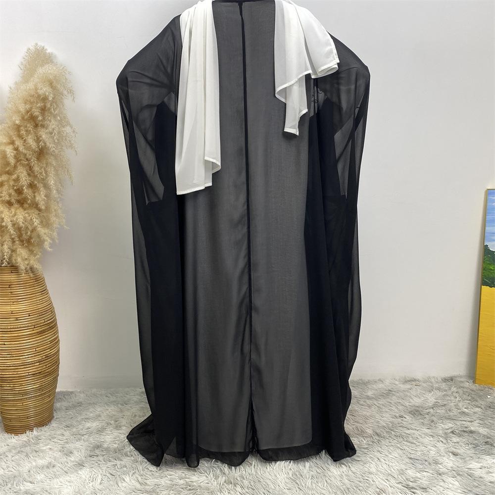Robe cardigan musulmane à strass HASASERIES HS1085