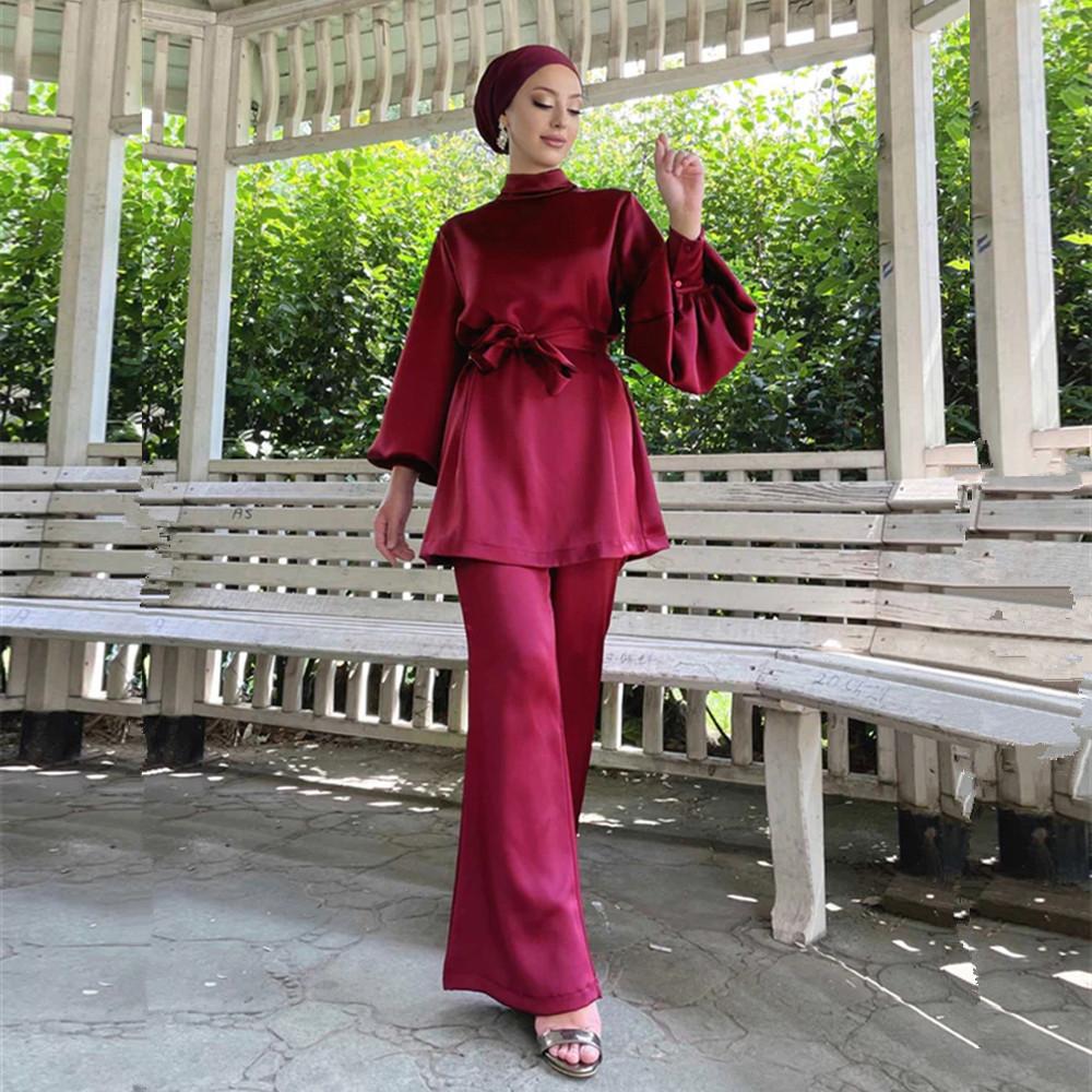 HASASERIES HS0702 Solid Color Dress Set