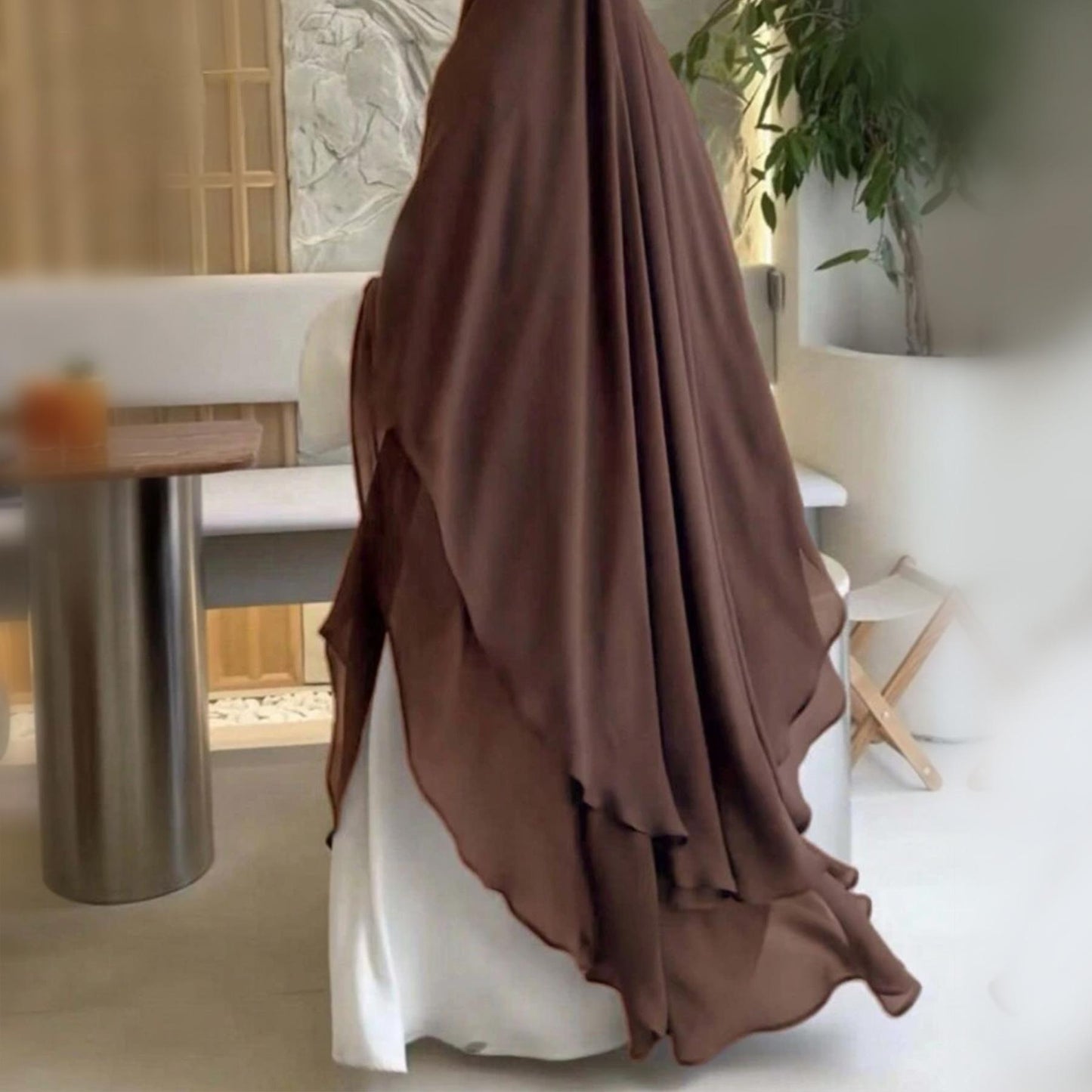 Grand foulard pivotant en mousseline de soie à double épaisseur HASASERIES HS1000