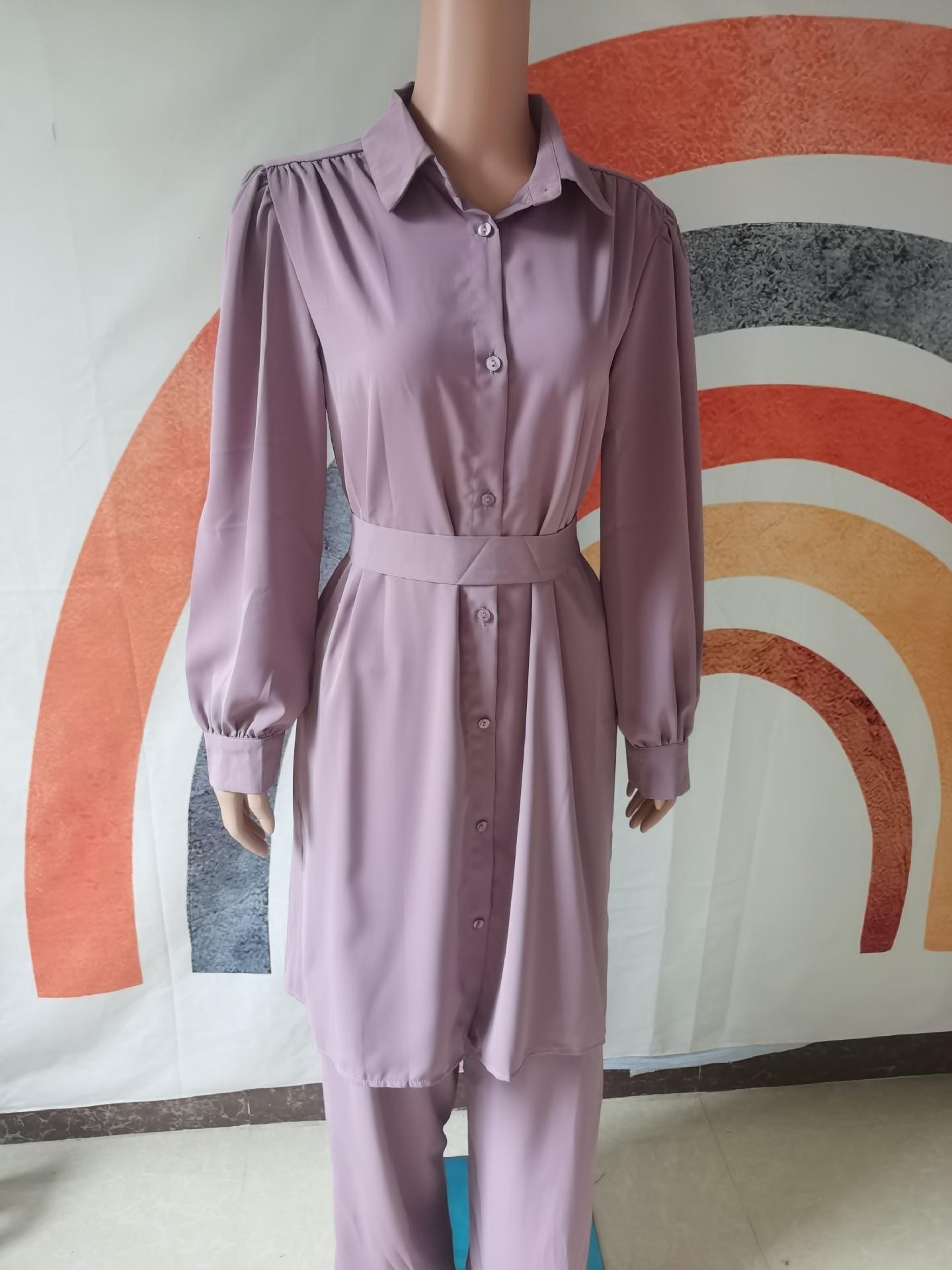 HASASERIES HS0828 2pcs Set Long Sleeved Shirt and Pants