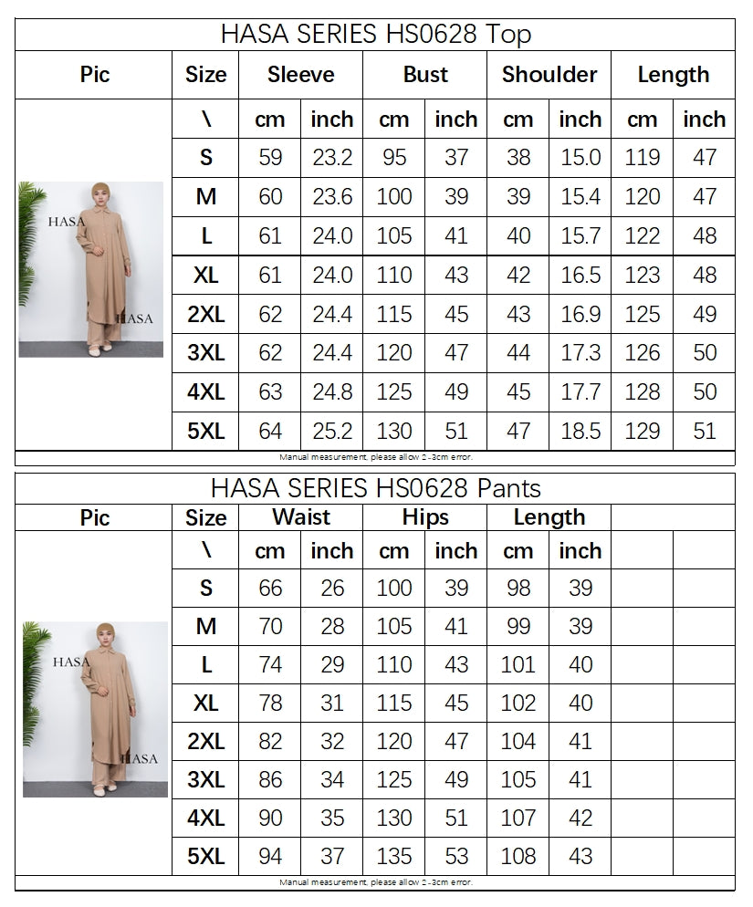 HS0628 HASA SERIES 2023 summer Muslim women's two-piece suit