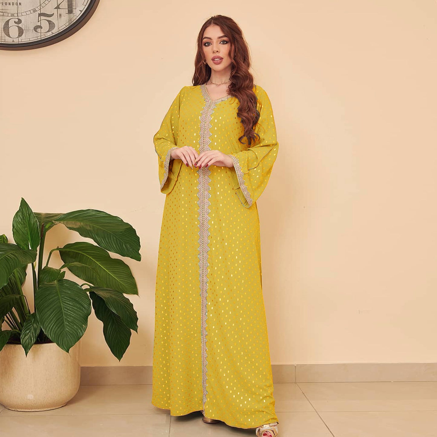 HS0360 S-2XL رداء إسلامي برونزي جديد للنساء