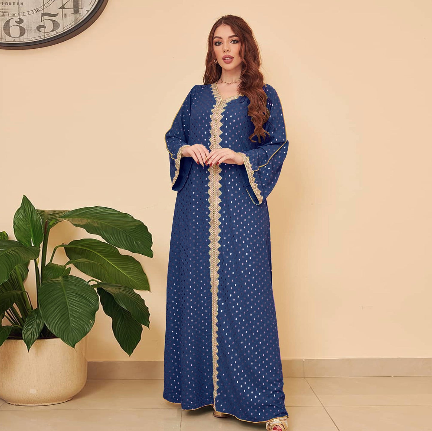 HS0360 S-2XL رداء إسلامي برونزي جديد للنساء