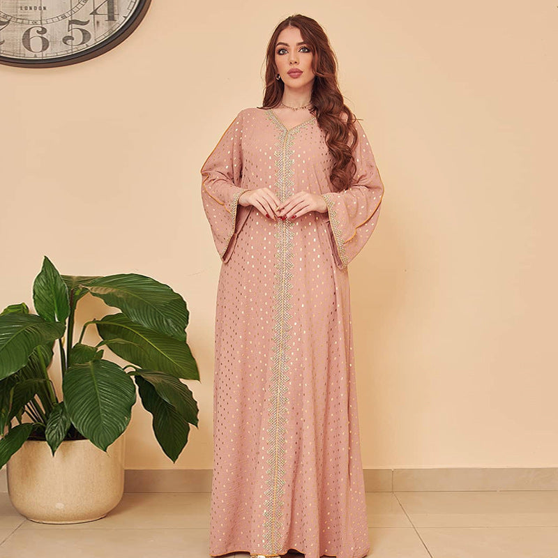 HS0360 S-2XL رداء إسلامي برونزي جديد للنساء