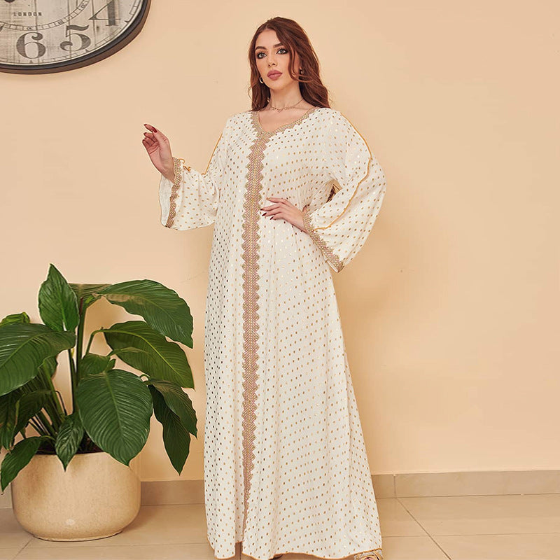 HS0360 S-2XL رداء إسلامي برونزي جديد للنساء
