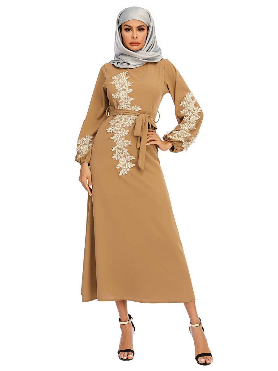 Nouvelle robe musulmane 2024 Robe longue maxi brodée élégante et sobre