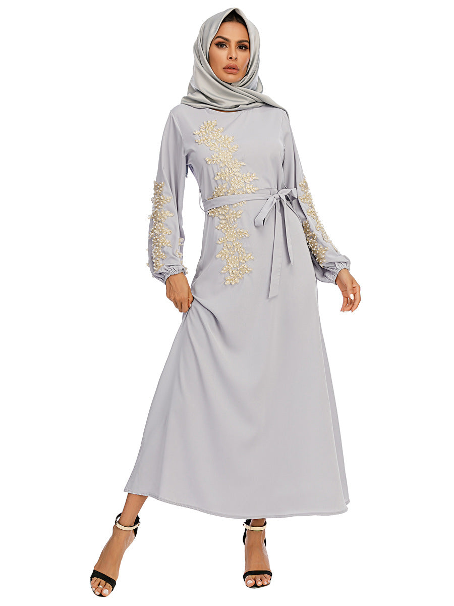 Nouvelle robe musulmane 2024 Robe longue maxi brodée élégante et sobre