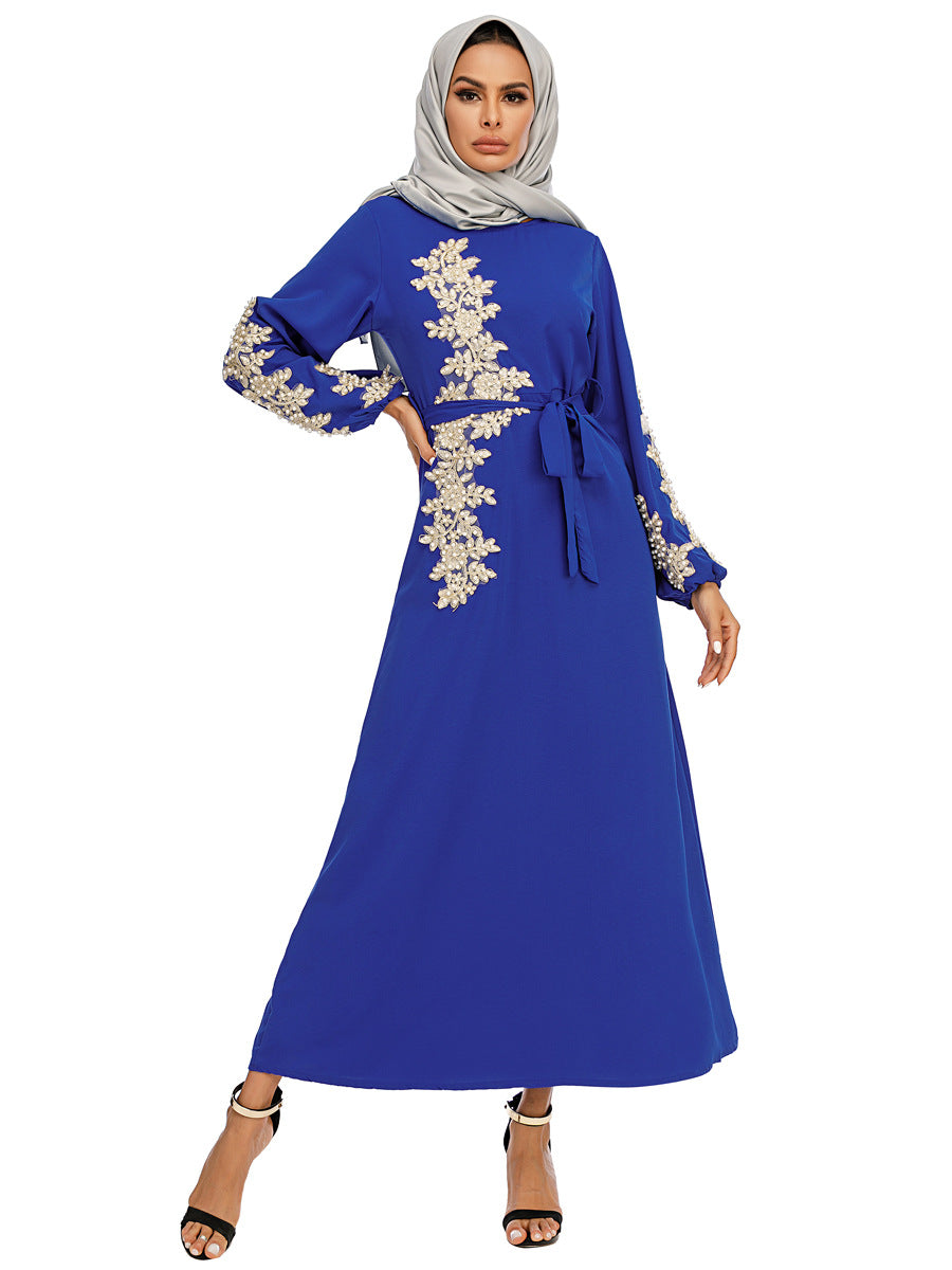 Nouvelle robe musulmane 2024 Robe longue maxi brodée élégante et sobre