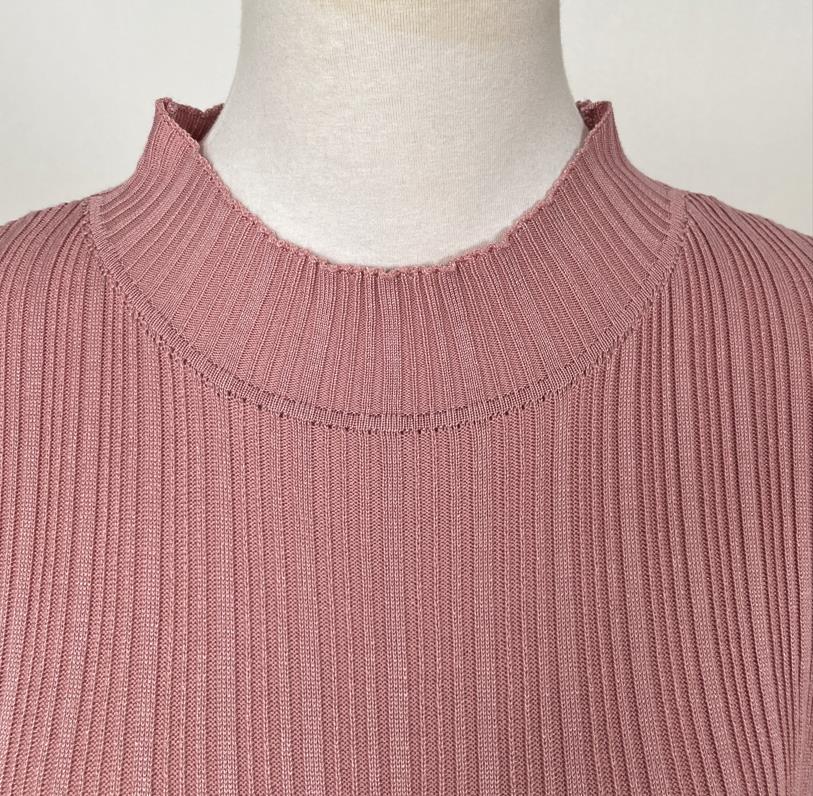 HS0111 solid color knitted pleated long dress elastic and soft muslim long dress