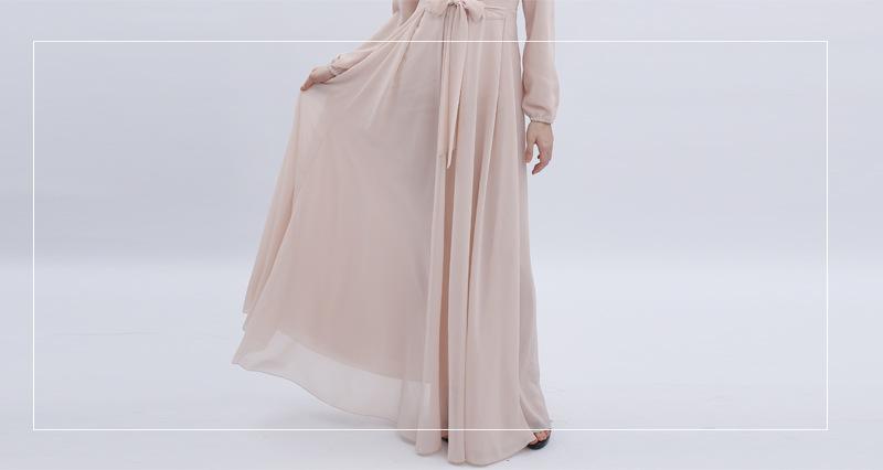 Robes longues en mousseline de soie d'été de couleur unie robes grande taille