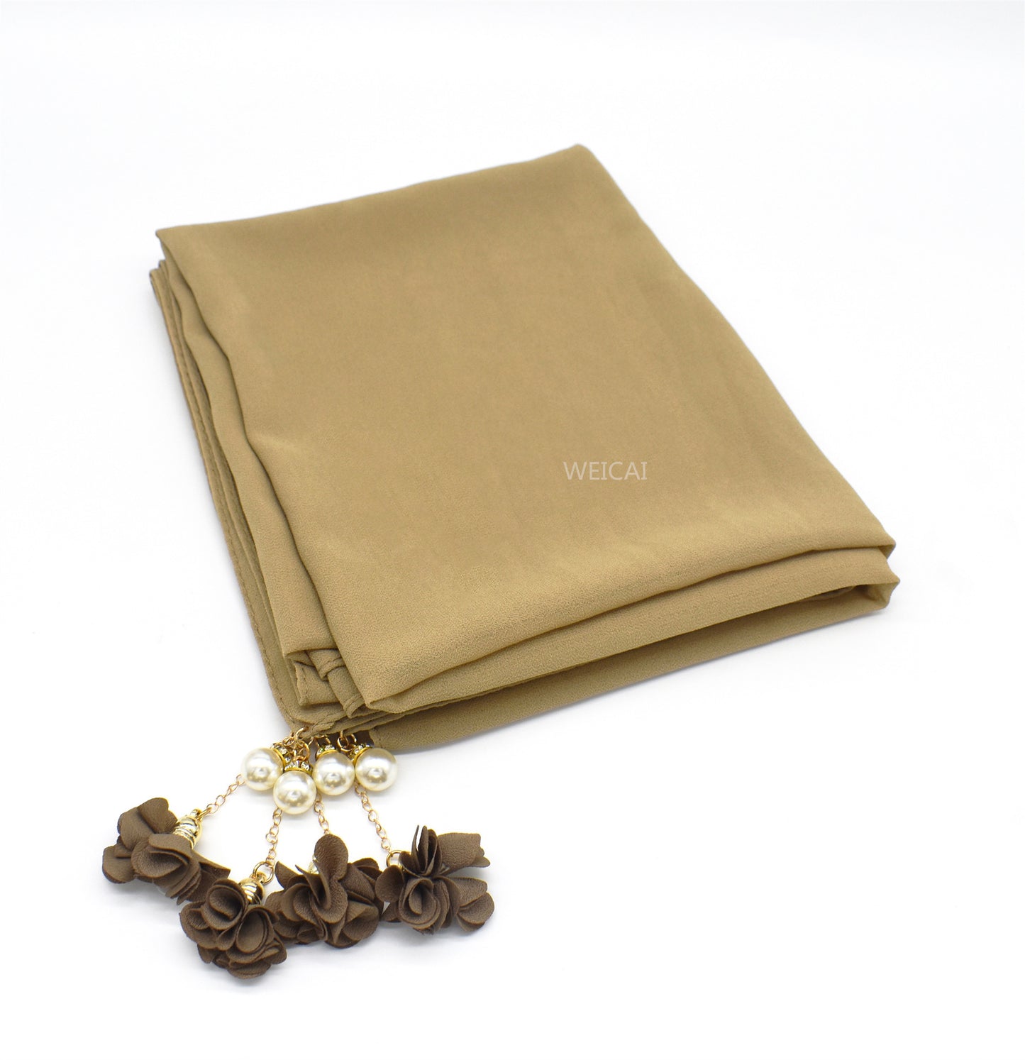 2022 New Style Pearl floral chiffon headband Hijab