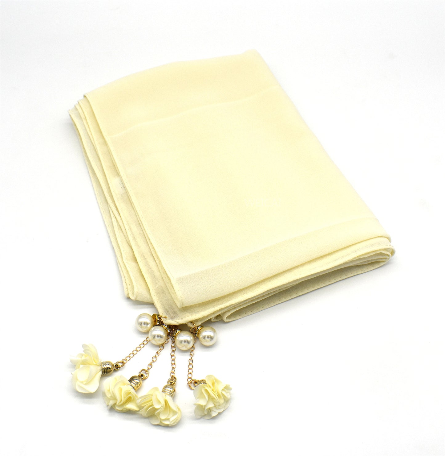2022 New Style Pearl floral chiffon headband Hijab