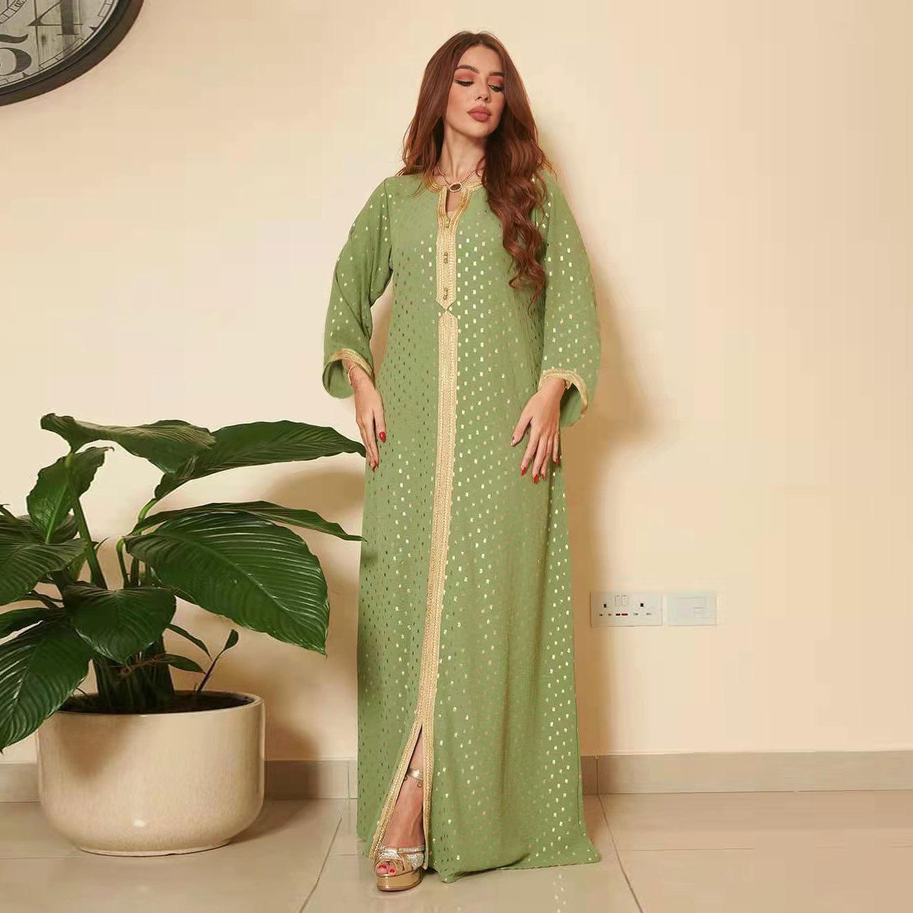 فستان برونزي للنساء من HS0359 S-2XL مناسب للخريف والشتاء بأربعة فصول للبيع الساخن