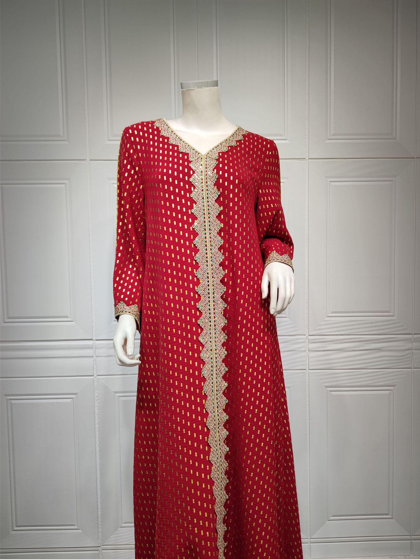 HS0360 S-2XL رداء إسلامي برونزي جديد للنساء