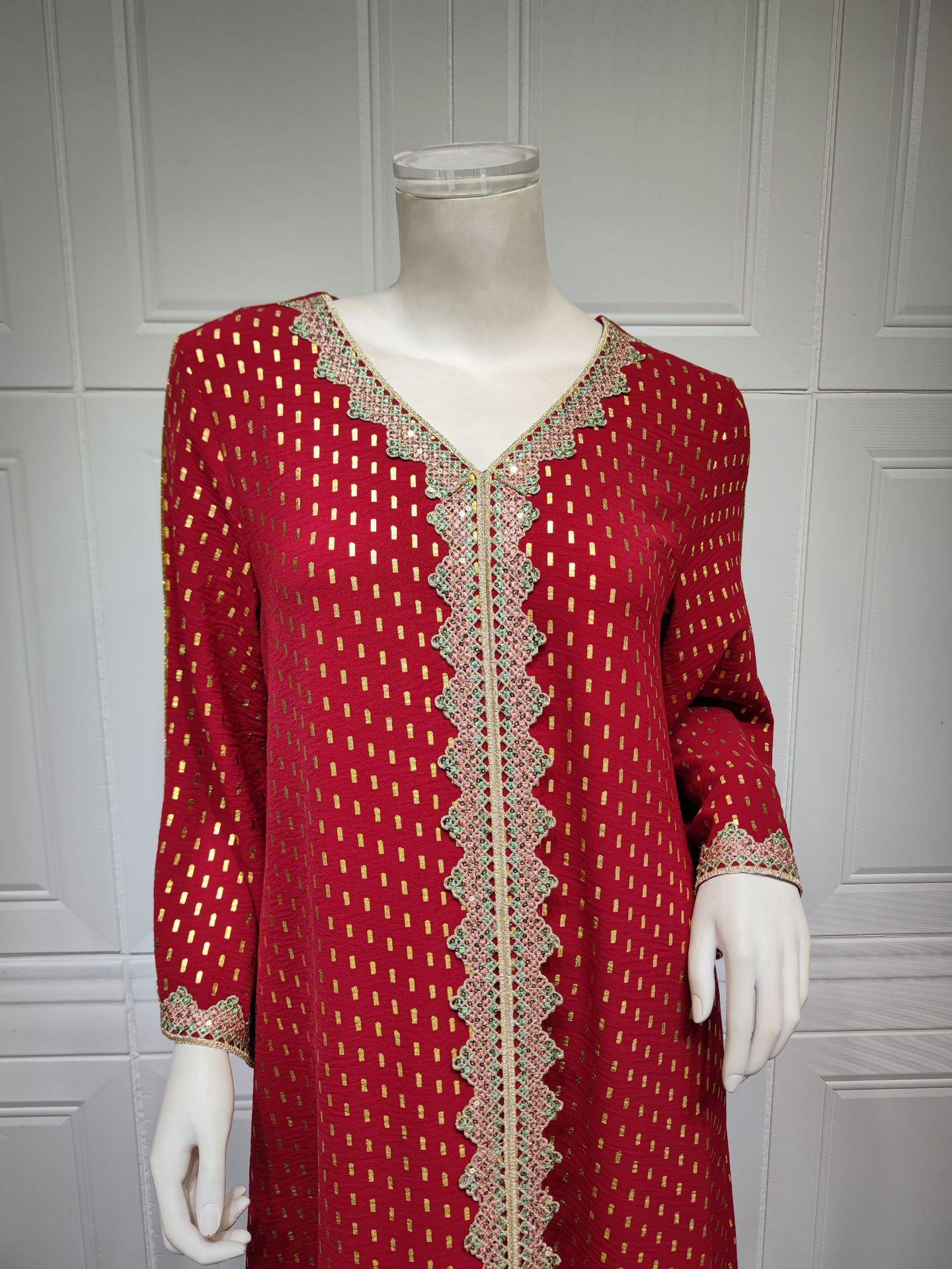 HS0360 S-2XL رداء إسلامي برونزي جديد للنساء