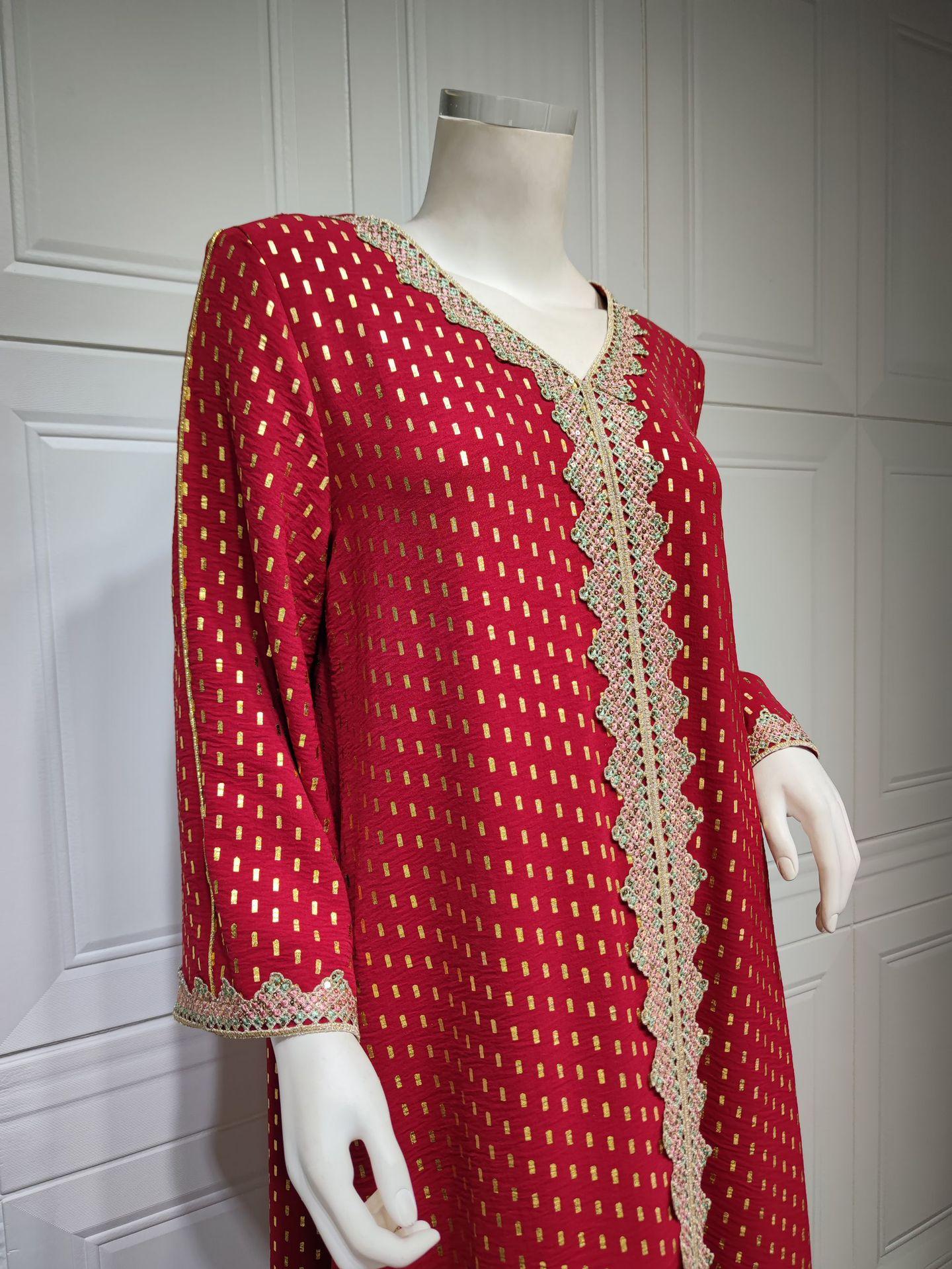HS0360 S-2XL رداء إسلامي برونزي جديد للنساء