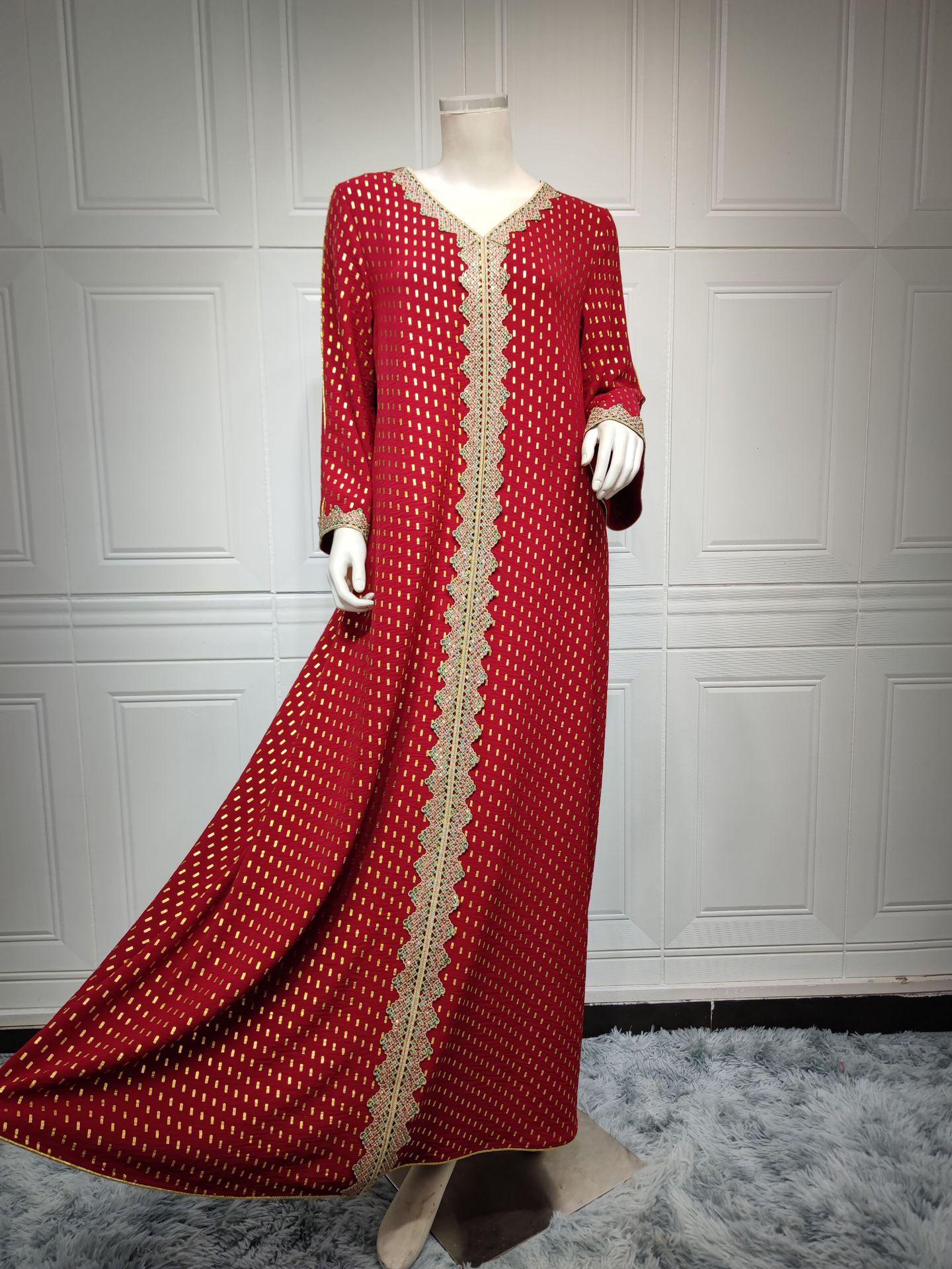 HS0360 S-2XL رداء إسلامي برونزي جديد للنساء