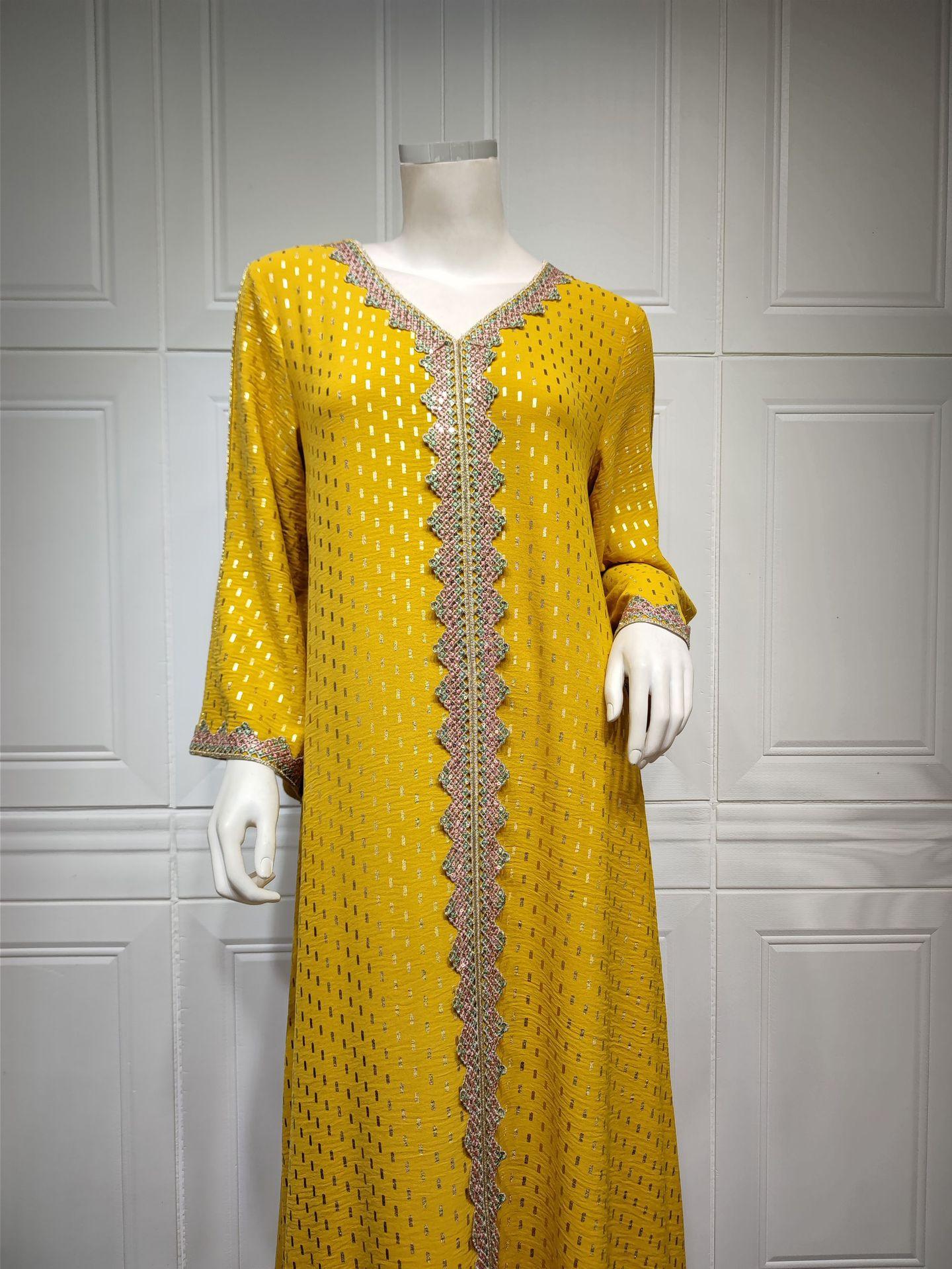 HS0360 S-2XL رداء إسلامي برونزي جديد للنساء