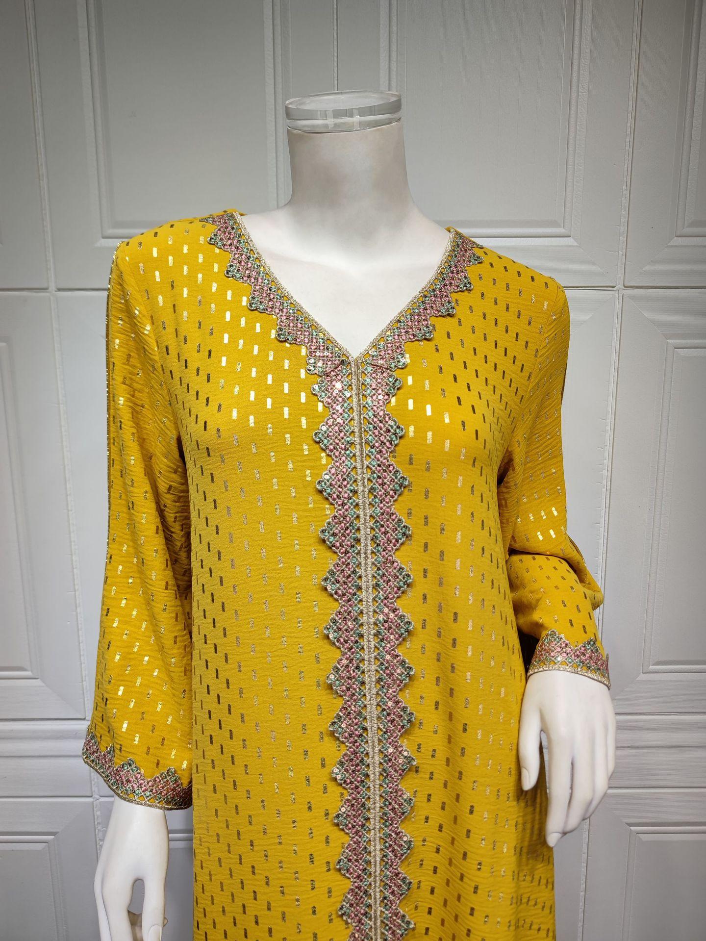 HS0360 S-2XL رداء إسلامي برونزي جديد للنساء