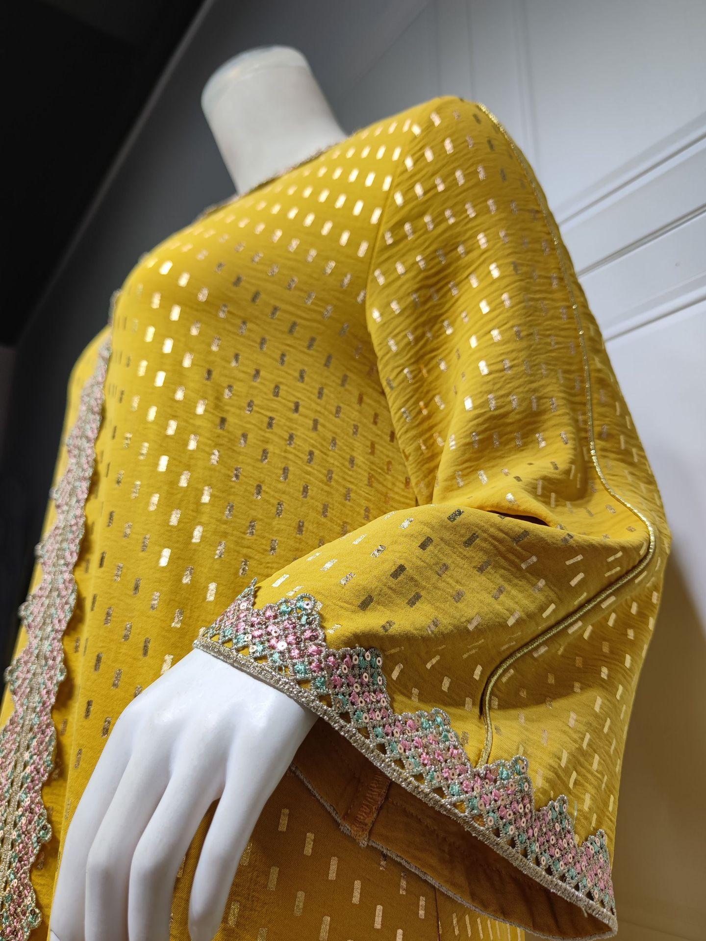 HS0360 S-2XL رداء إسلامي برونزي جديد للنساء