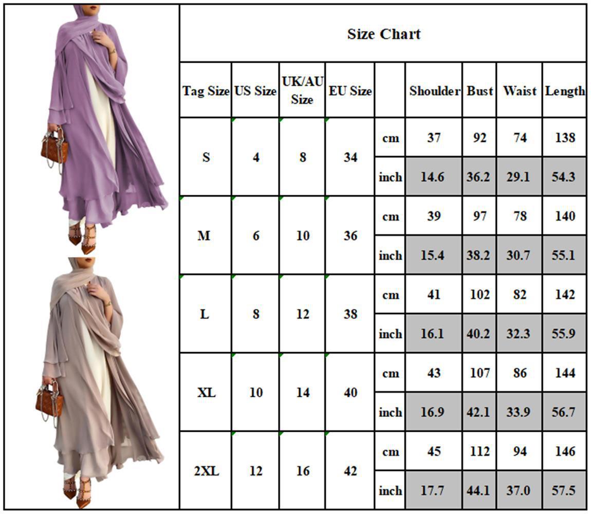 #HS10073 Cardigan en mousseline de soie douce et fluide pour femme grande taille avec hijab