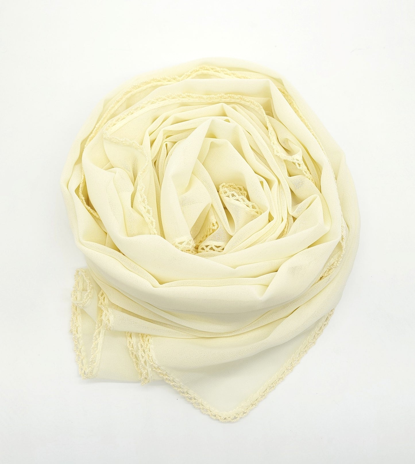 Pure colour pearl chiffon high shine fluttering sarong wrap head scarf scarf bubble scarf