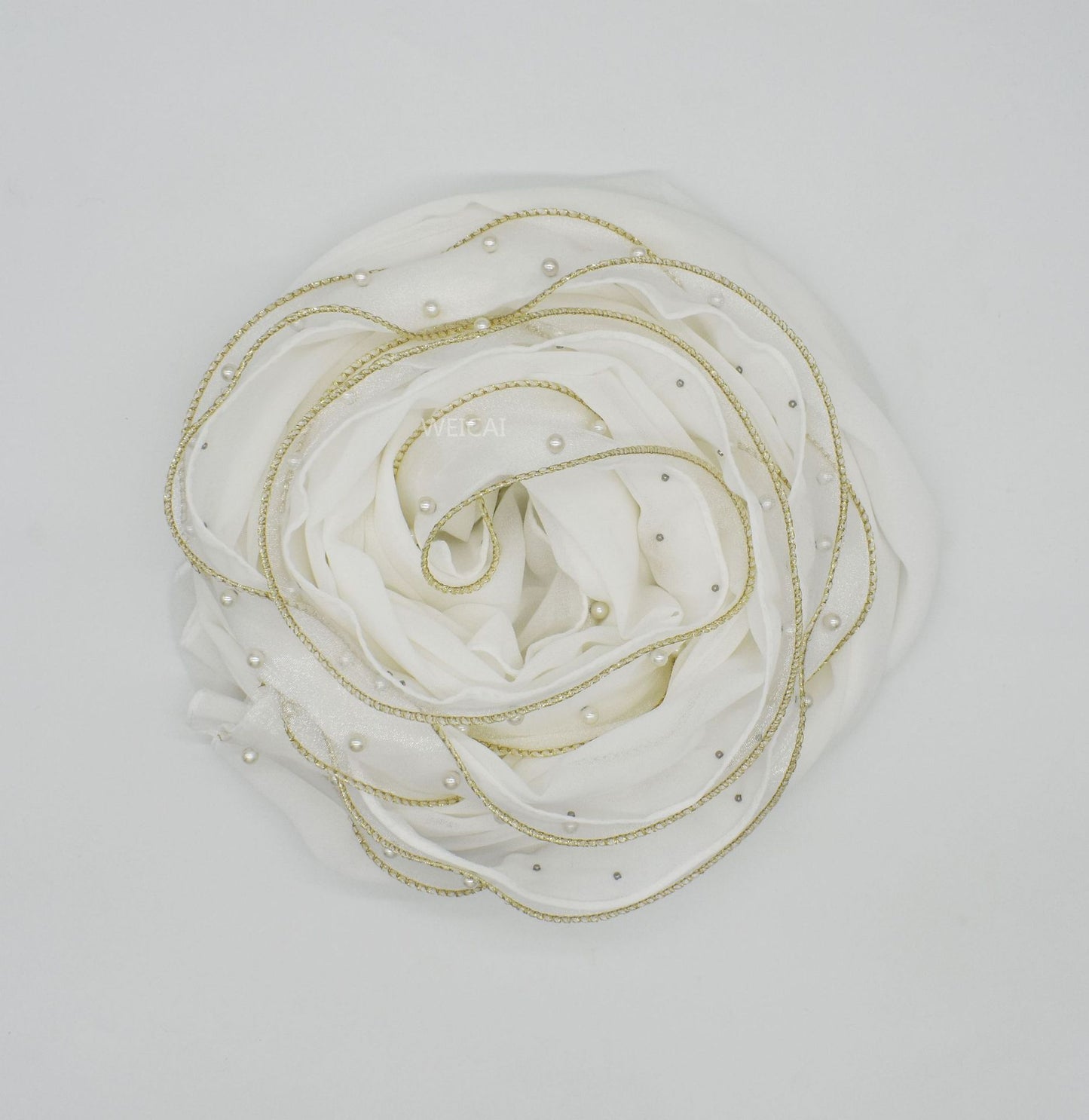 Pure colour pearl chiffon high shine fluttering sarong wrap head scarf scarf bubble scarf