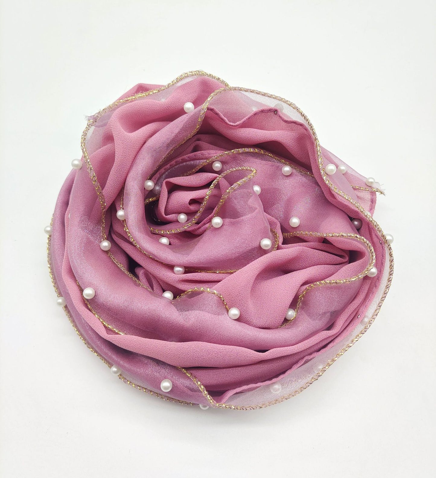 Pure colour pearl chiffon high shine fluttering sarong wrap head scarf scarf bubble scarf