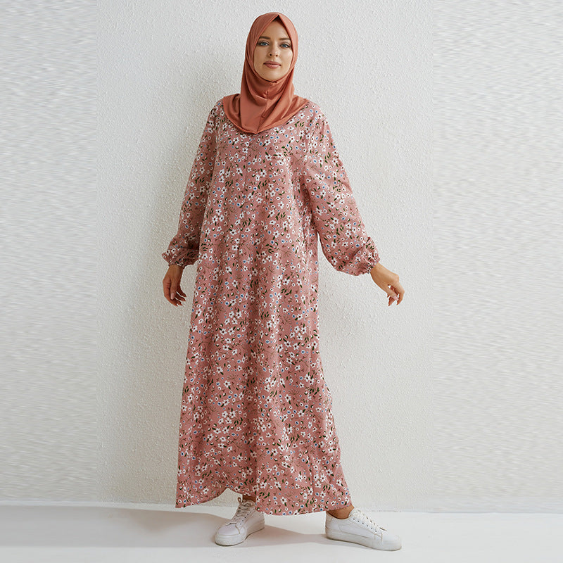 Robe longue d'été avec zip et poche