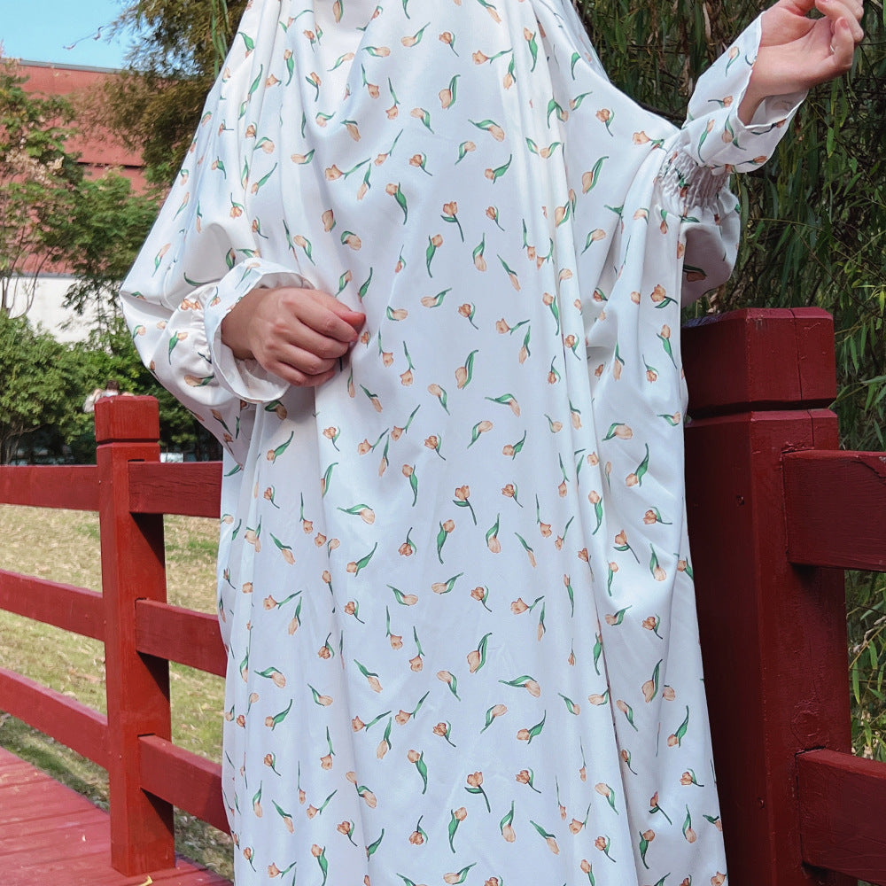 HS0405 2022 dubai turkey middle east print dress robe