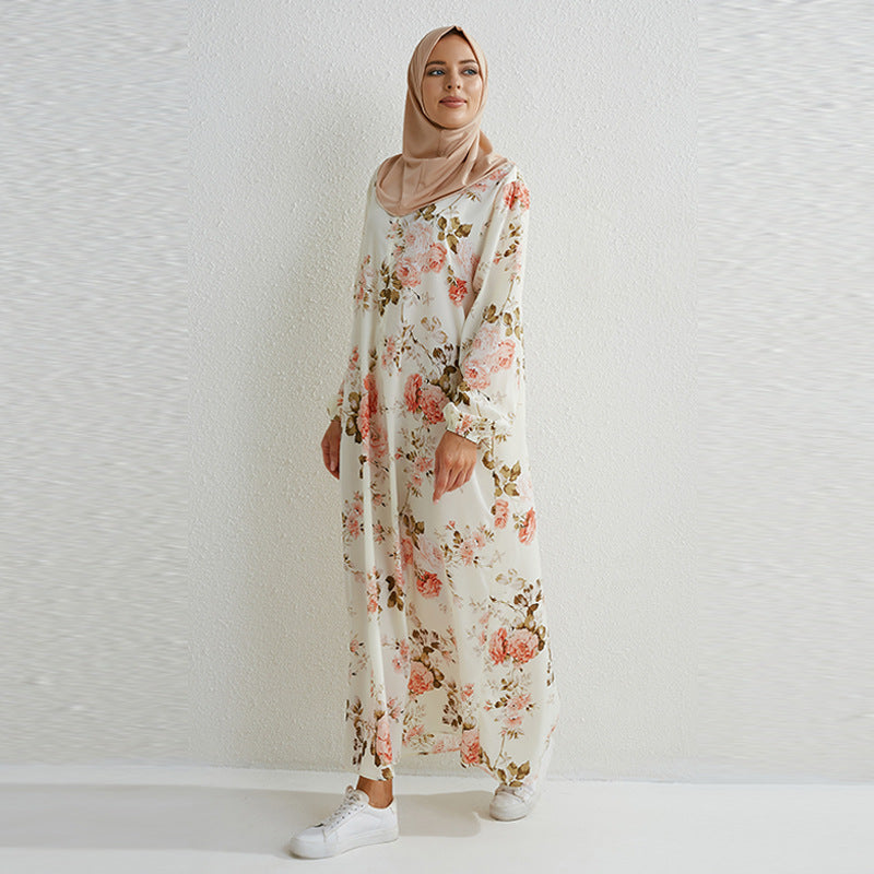 Robe longue d'été avec zip et poche