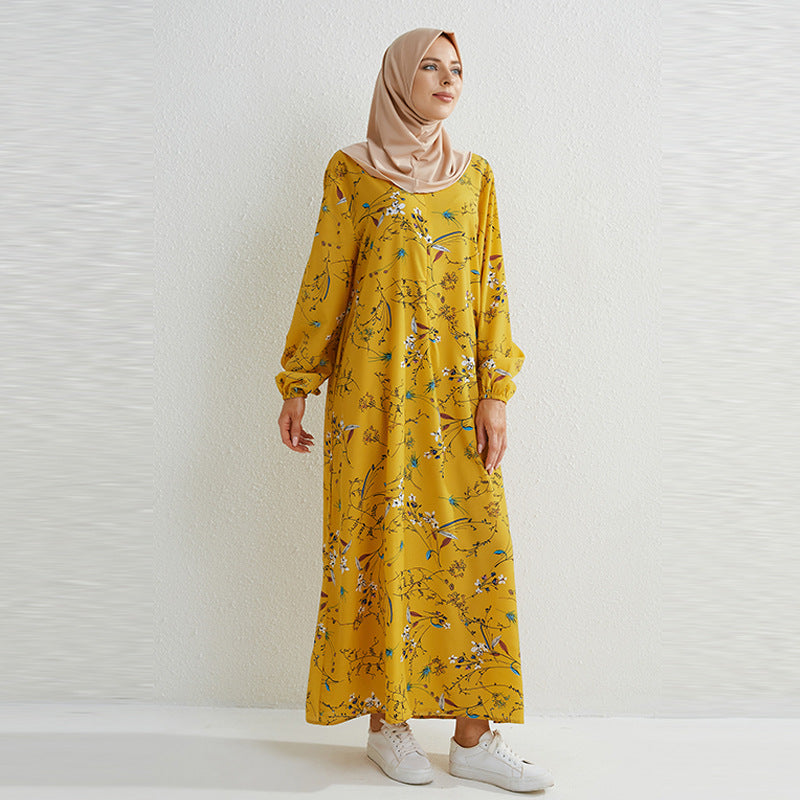 Robe longue d'été avec zip et poche