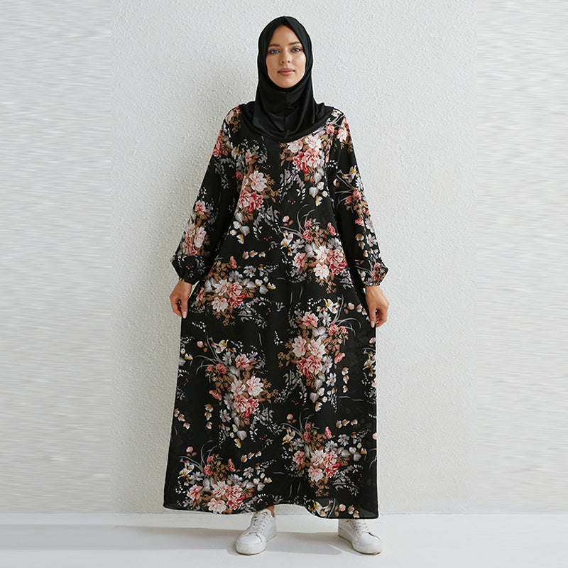 Robe longue d'été avec zip et poche