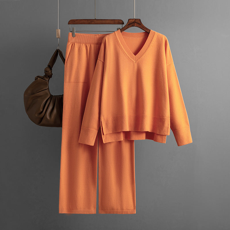HS0497 autumn and winter Fashion suit women's 2 PCS SET loose-fitting