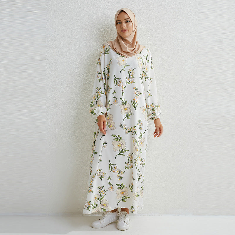 Robe longue d'été avec zip et poche