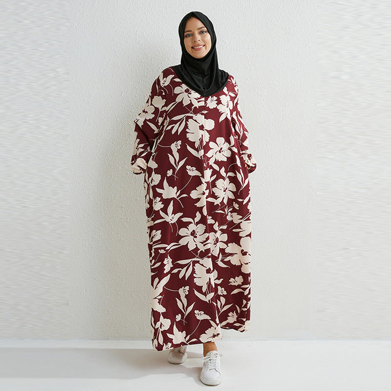 Robe longue d'été avec zip et poche